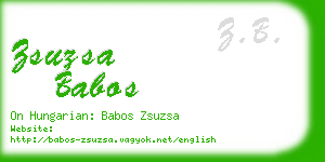 zsuzsa babos business card